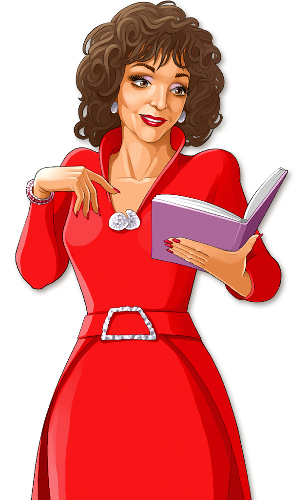 Joan Collins reading The Emperor's New Clothes